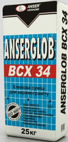 Клей для плитки ANSERGLOB 33 (25кг)