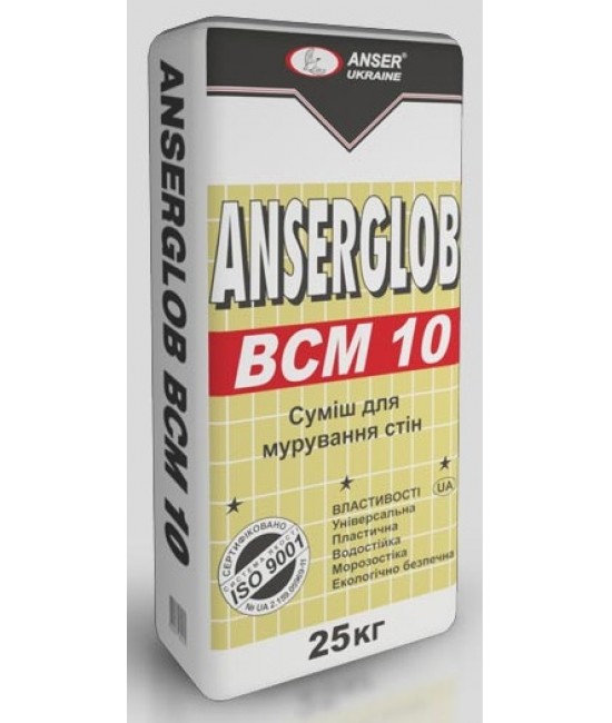 кладочная смесь ANSERGLOB ВСМ-12 25кг