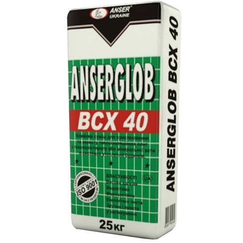 Клей ANSERGLOB для пенопласта-40 25кг